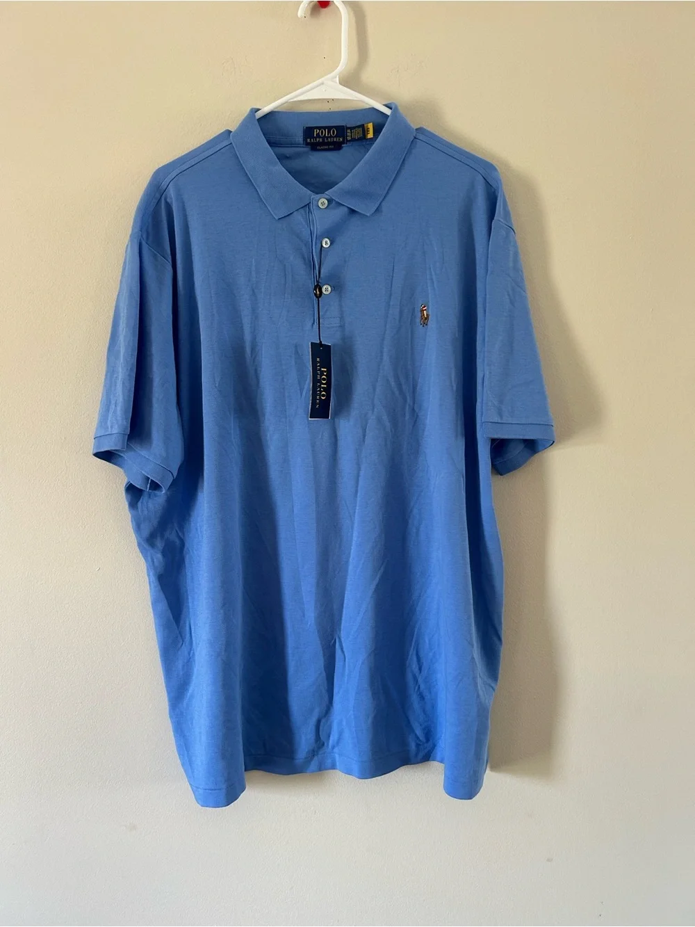 Polo by Ralph Lauren Men's Light Blue Pique Polo